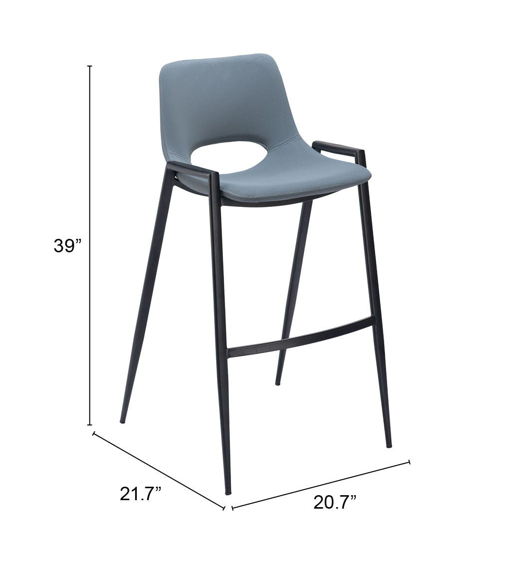 Desi - Bar Chair With Black Legs (Set of 2)