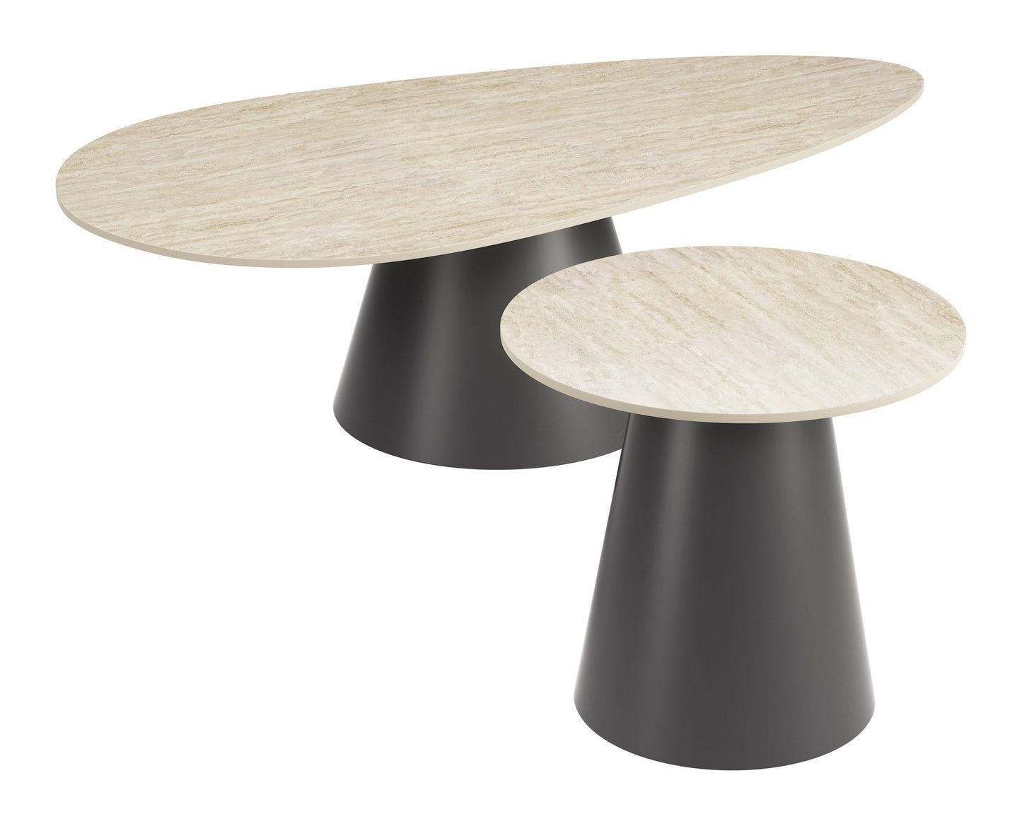 Reyes - Coffee Table Set - Natural / Black