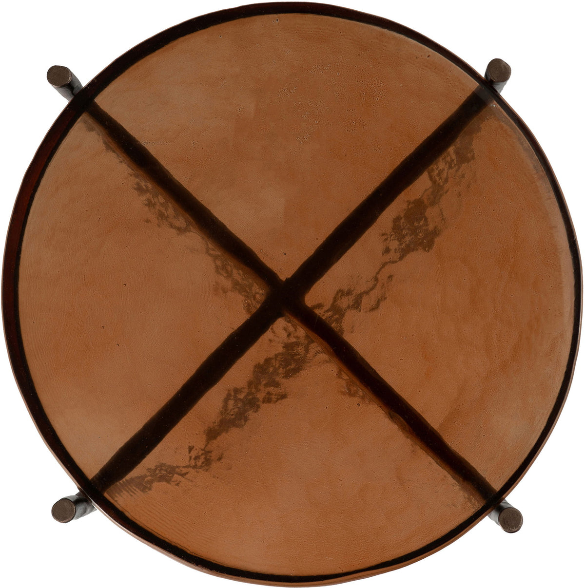 Vetra - Iron Base Bunching End Table - Bronze