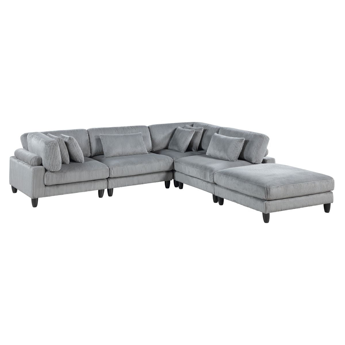 Robstown 5-Piece Modular Sectional with Ottoman