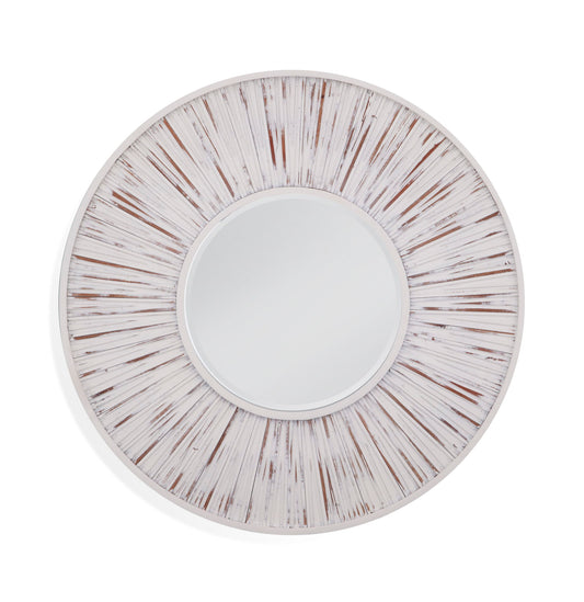 Ojos - Round Wall Mirror - White