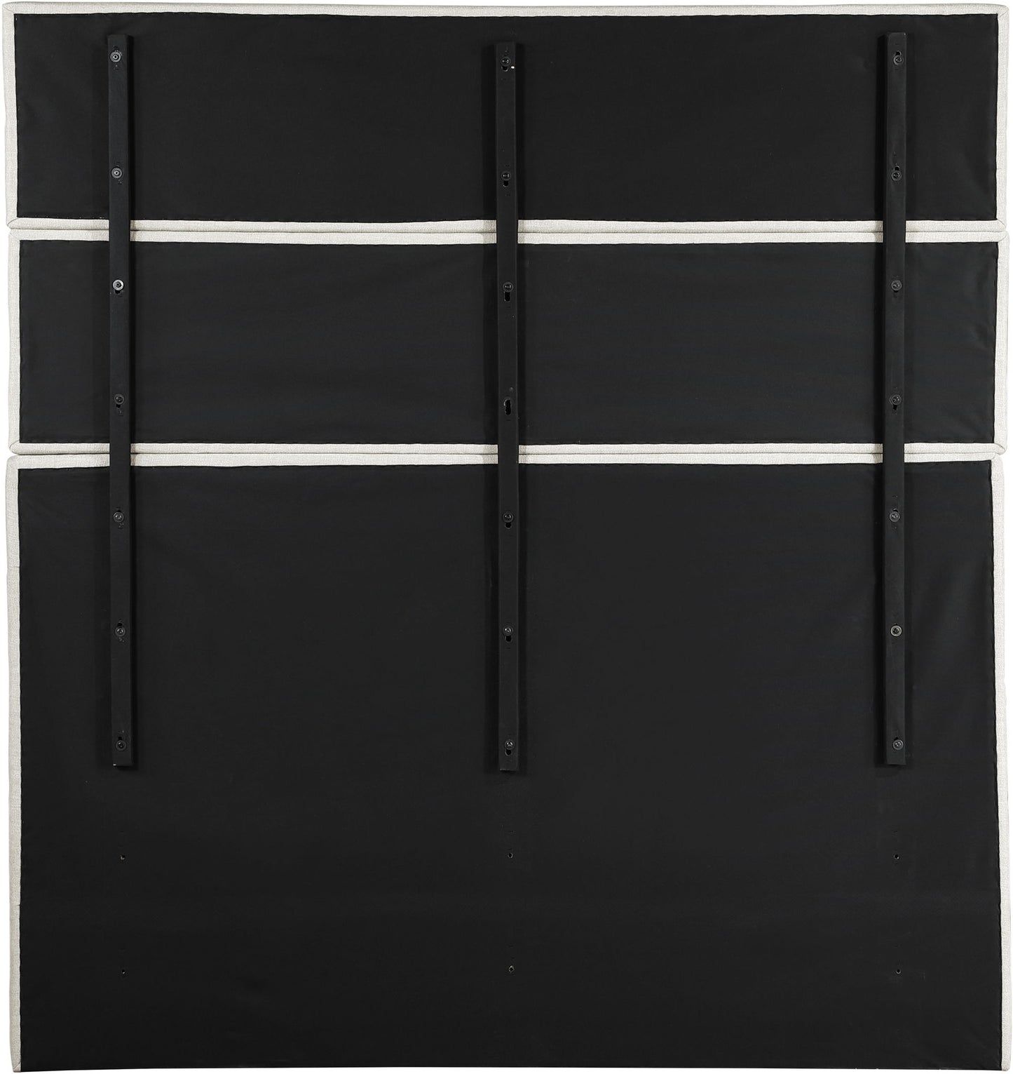 Adam - Linen Fabric Bed With 89" Headboard