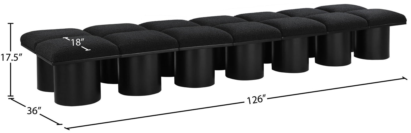 Pavilion - 14 Piece Modular Bench With Black Base