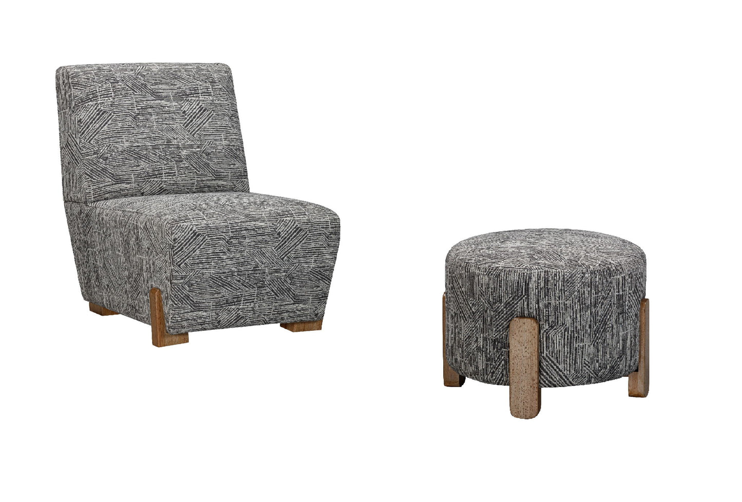 Jasper - Accent Ottoman - Exquisite Zebra