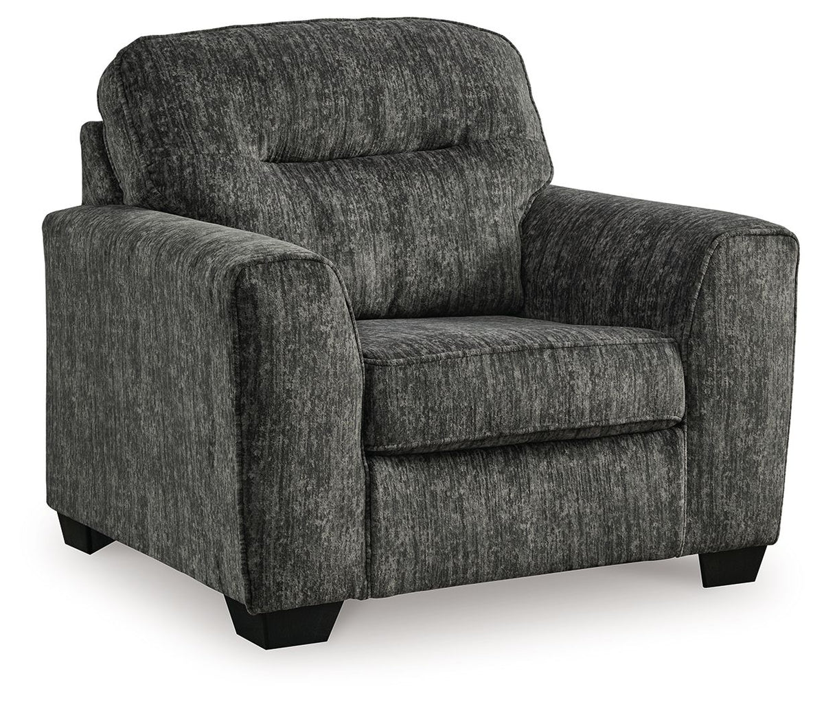 Lonoke - 2 Pc. - Chair And A Half, Ottoman - Gunmetal