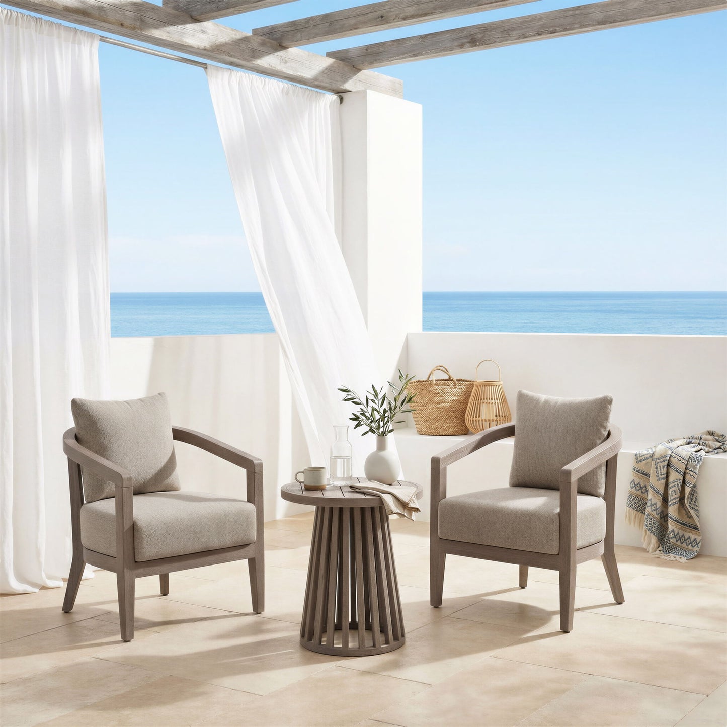 Viola - Patio Seating Set - Brown