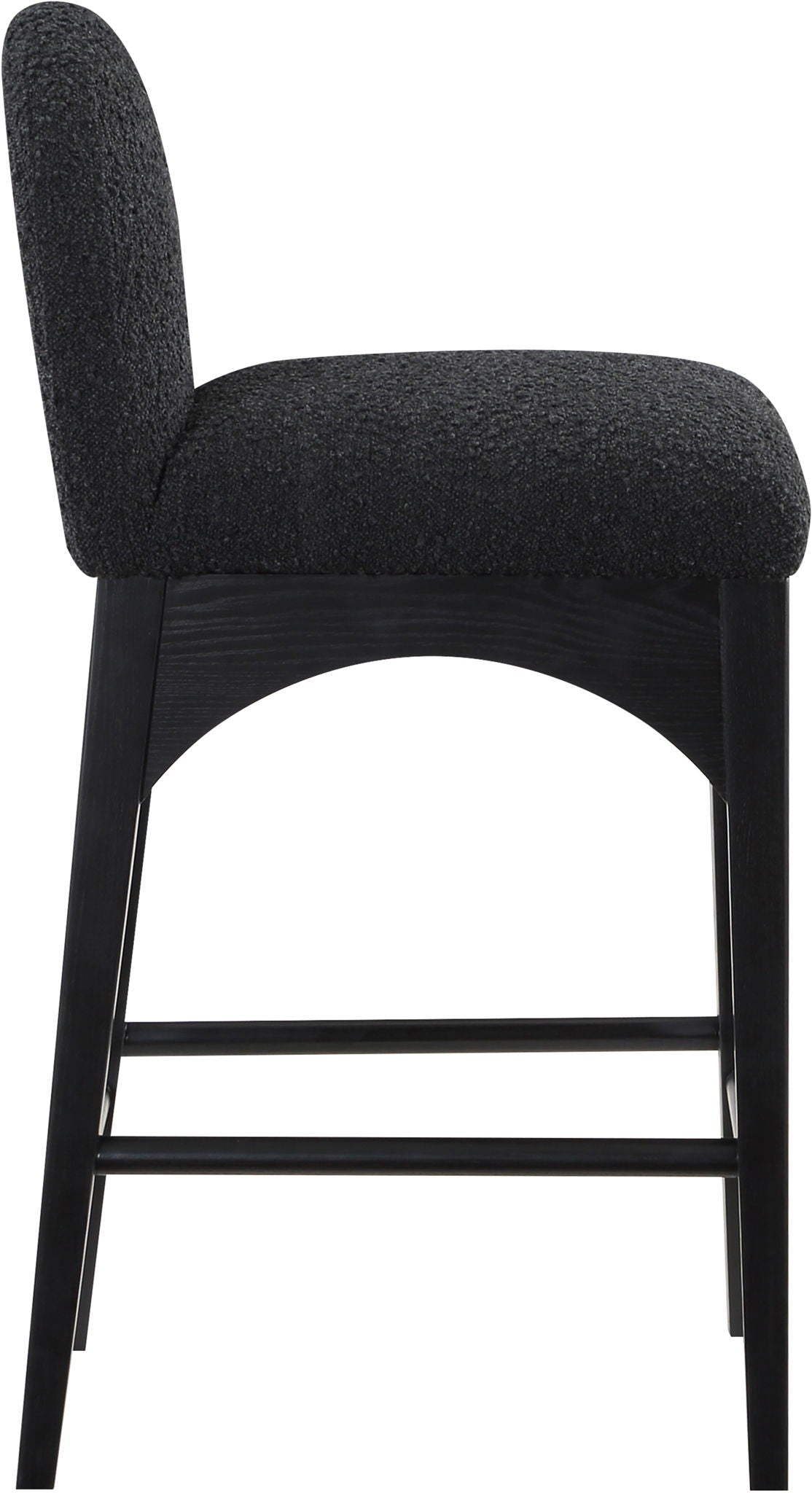Waldorf - Boucle Stool With Black Legs