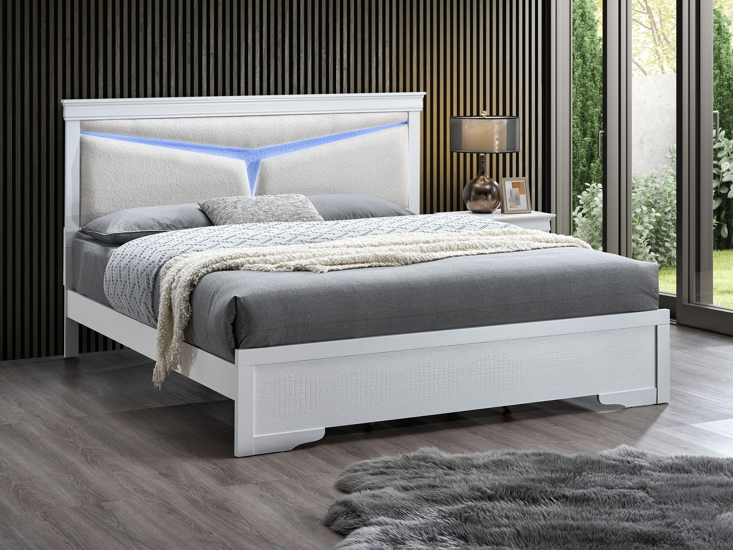 Glory Furniture - Lorana - Bed With LED Headboard