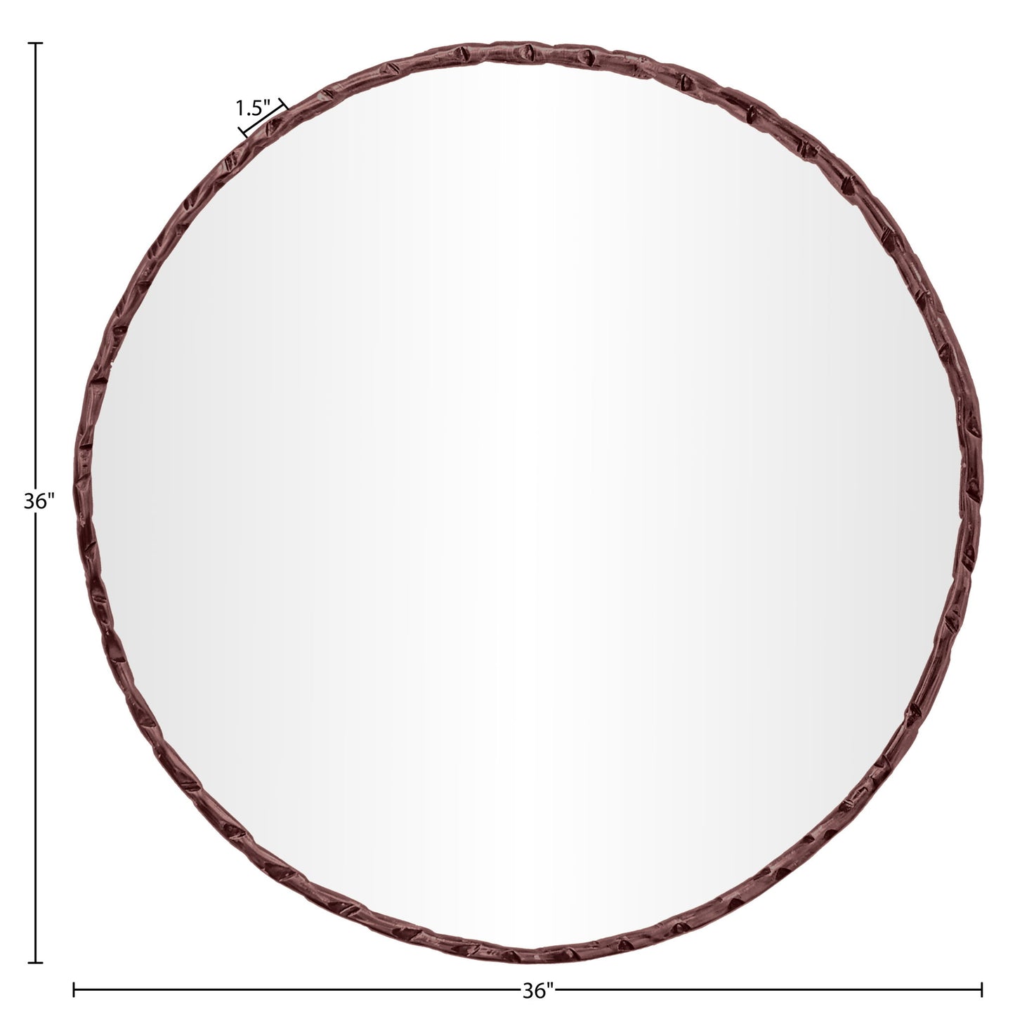 Hammer - Round Iron Mirror