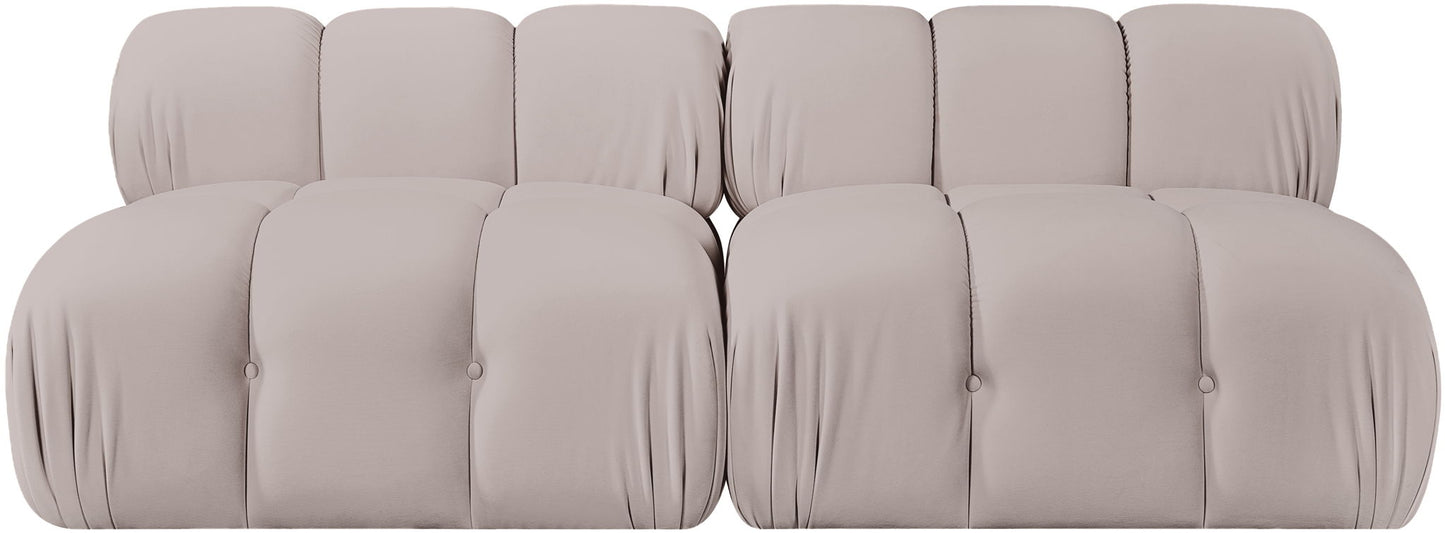 Orin - Velvet Performance Fabric Upholstered 2 Piece Modular Sofa