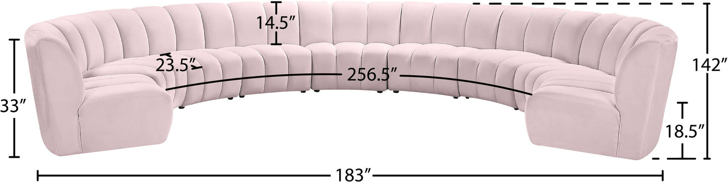 Infinity - 9 Piece Velvet Modular Sectional
