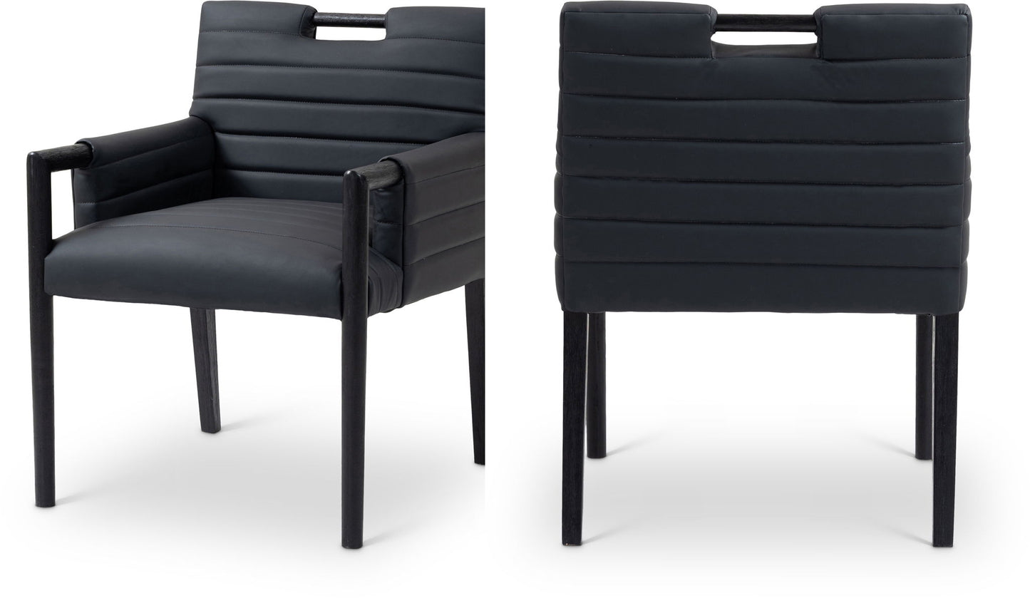 Aimee - Dining Arm Chair - Black Legs