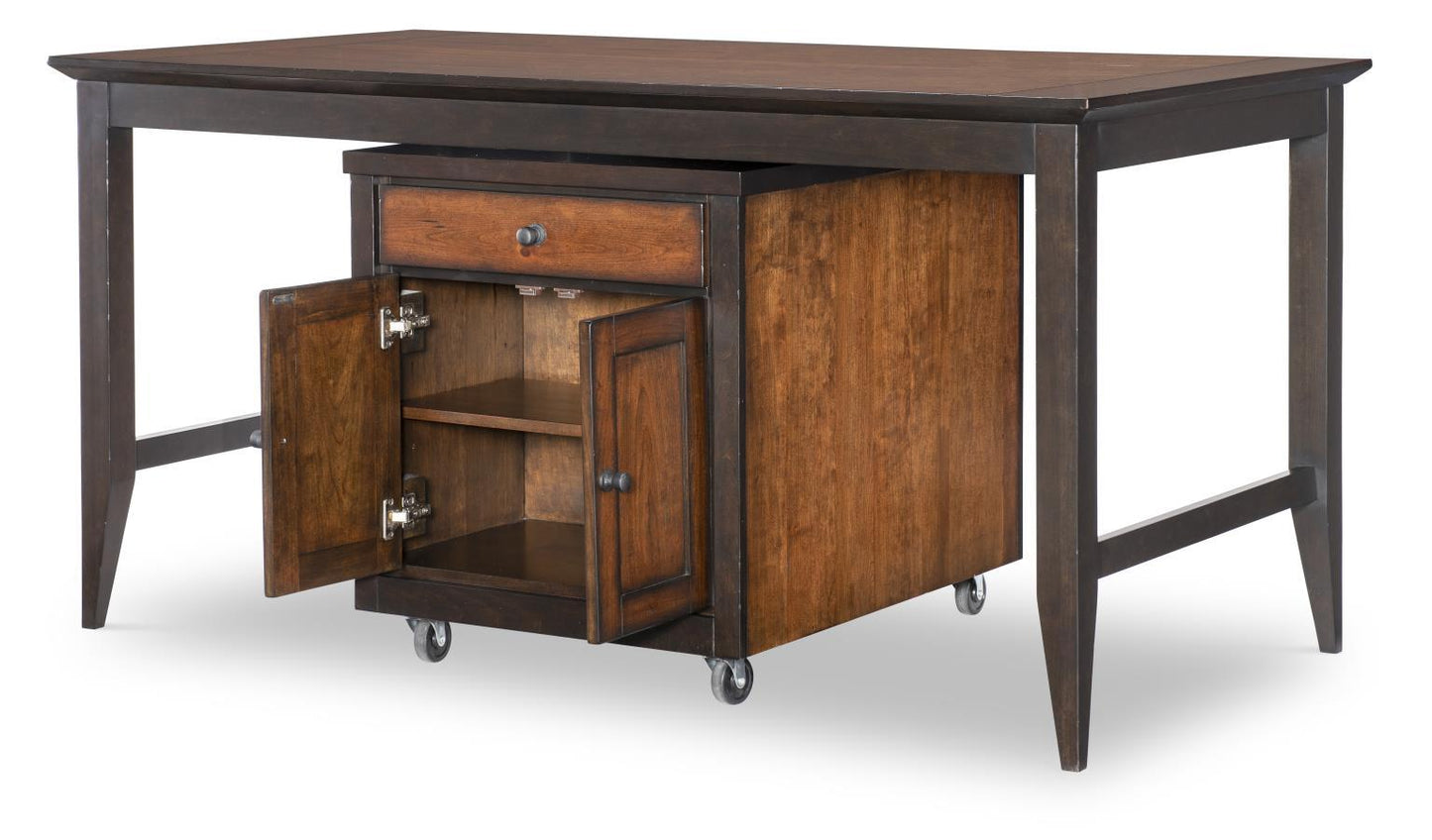 Fenmore - Kitchen Island Complete - Mocha And Distressed Cherry