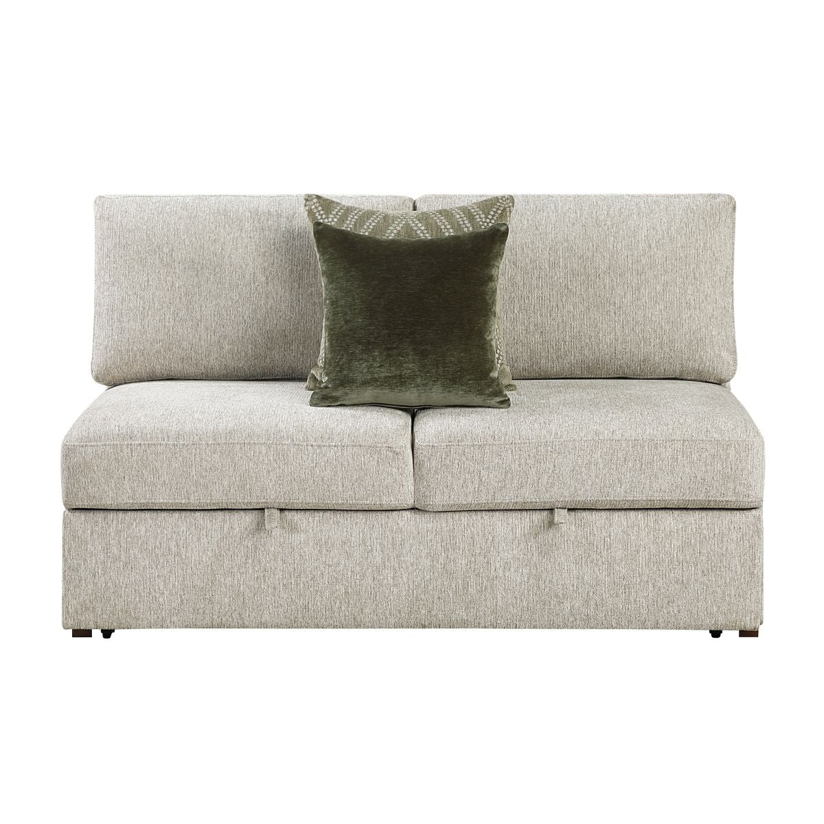Isla Convertible Armless 2-Seater with Pull-out Bed and Click Motion Back
