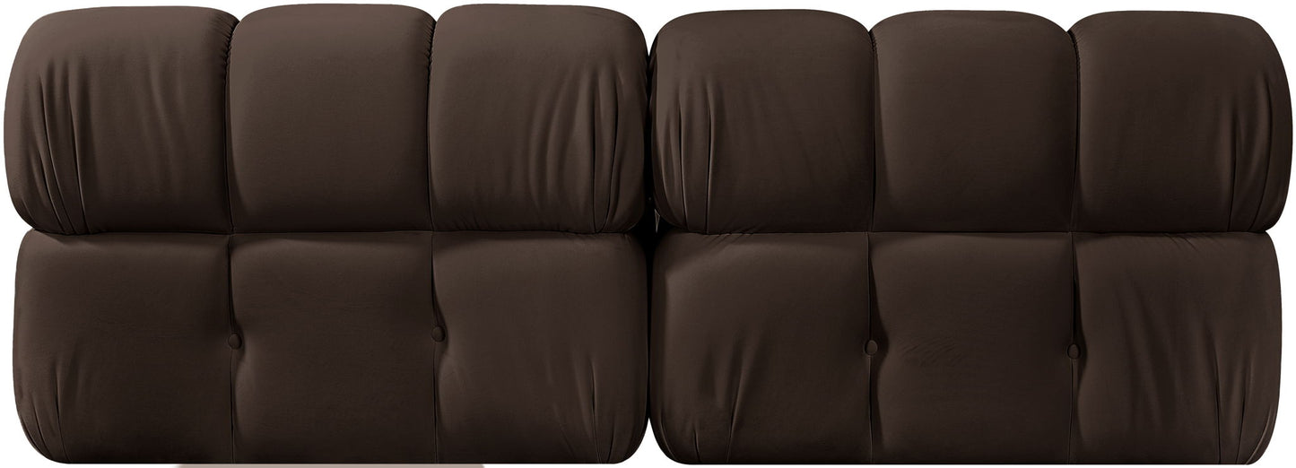 Orin - Velvet Performance Fabric Upholstered 2 Piece Modular Sofa