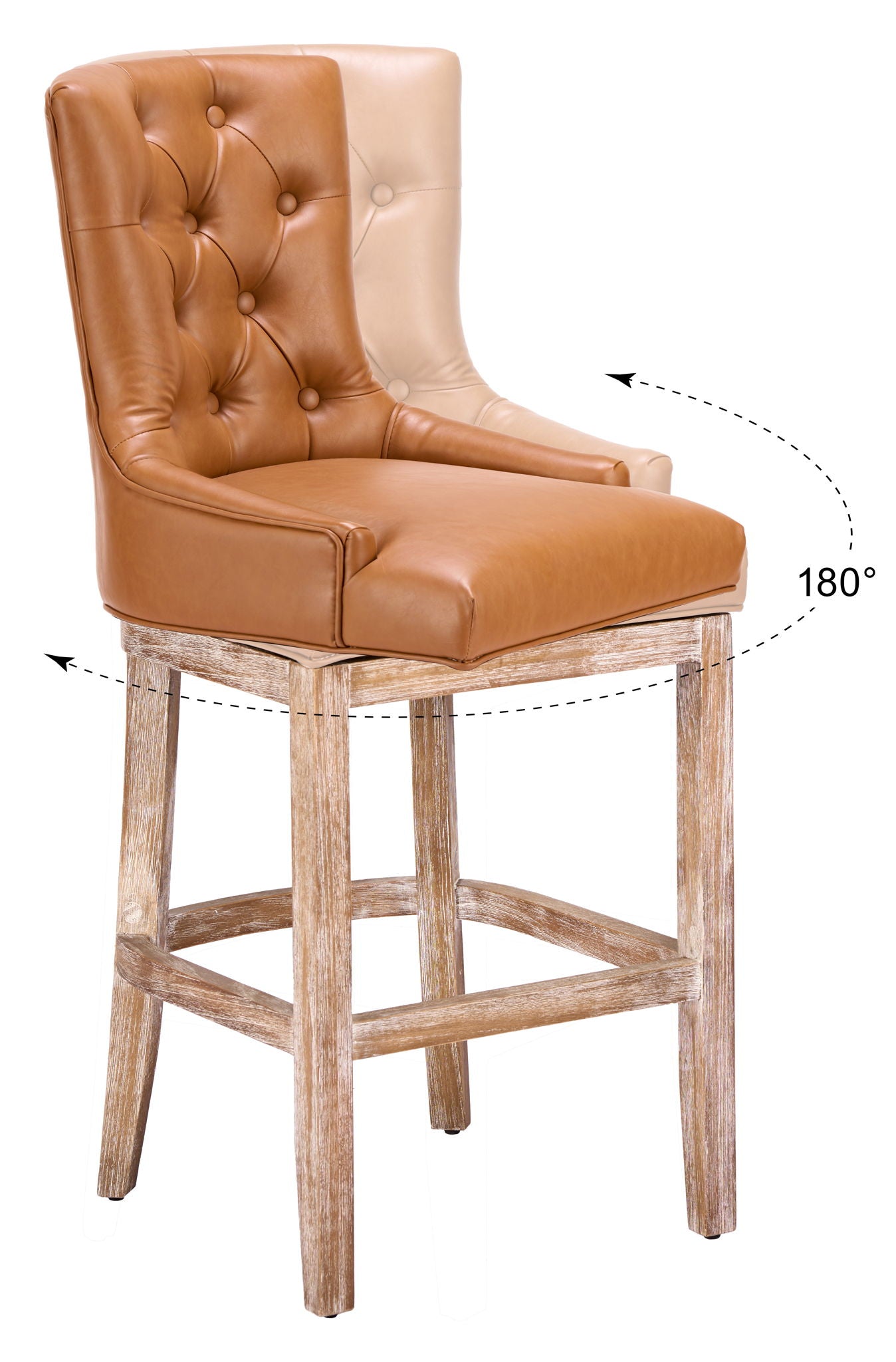 Nuby - Swivel Barstool - Brown