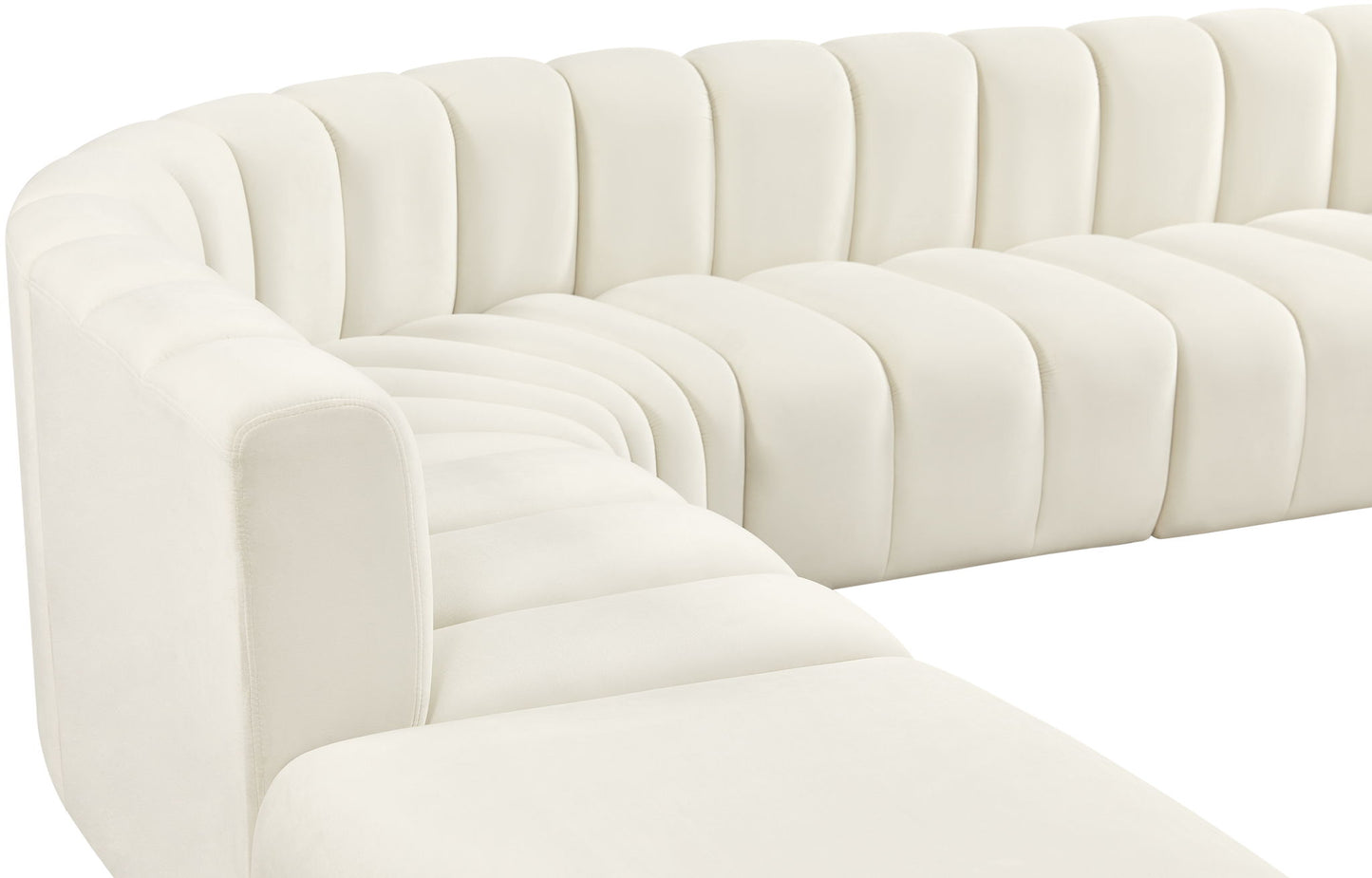 Arc - Velvet 6 Piece Corner Modular Sofa