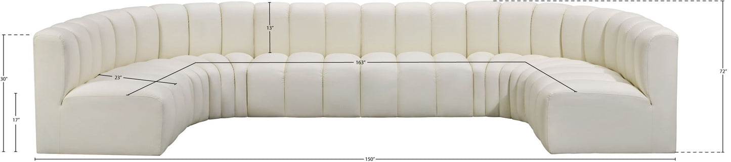 Arc - Faux Leather Modular U-Shaped Sectional