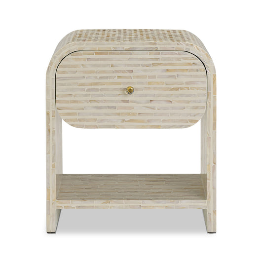 Borno - Mother Of Pearl Nightstand - Natural