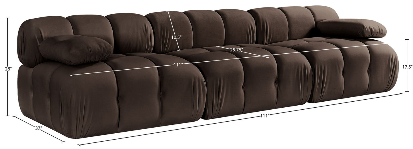Orin - Velvet 3 Piece Modular Sofa
