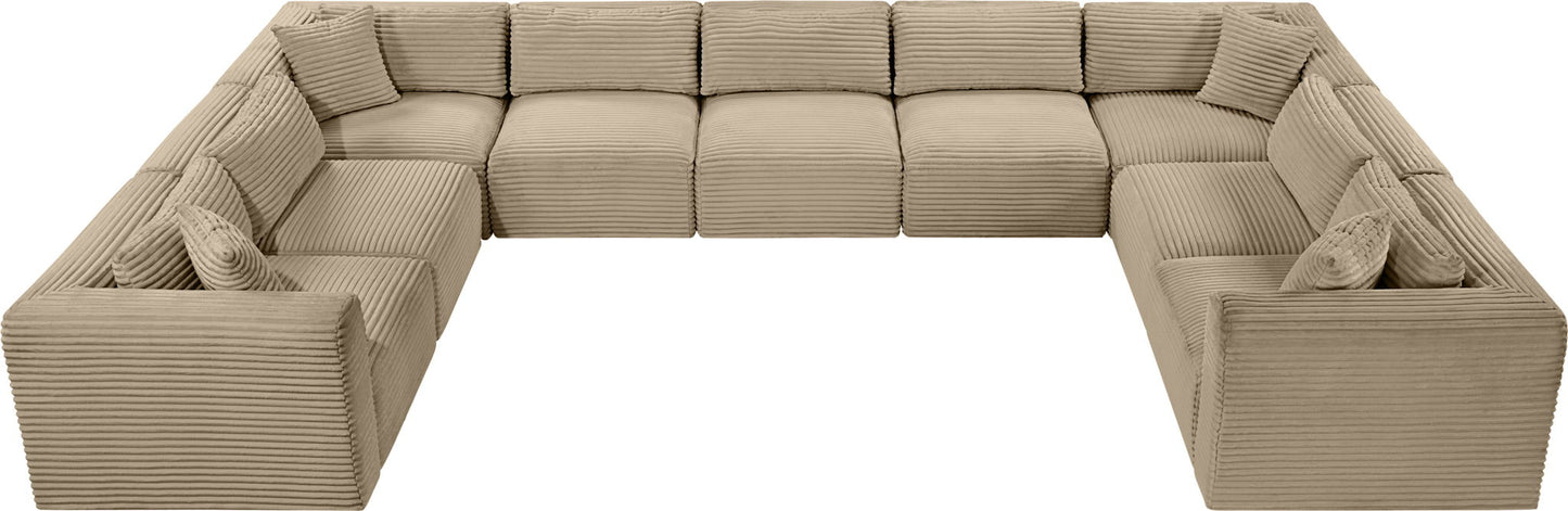 Shaggy - Fabric 9 Piece Modular U-Shaped Sectional
