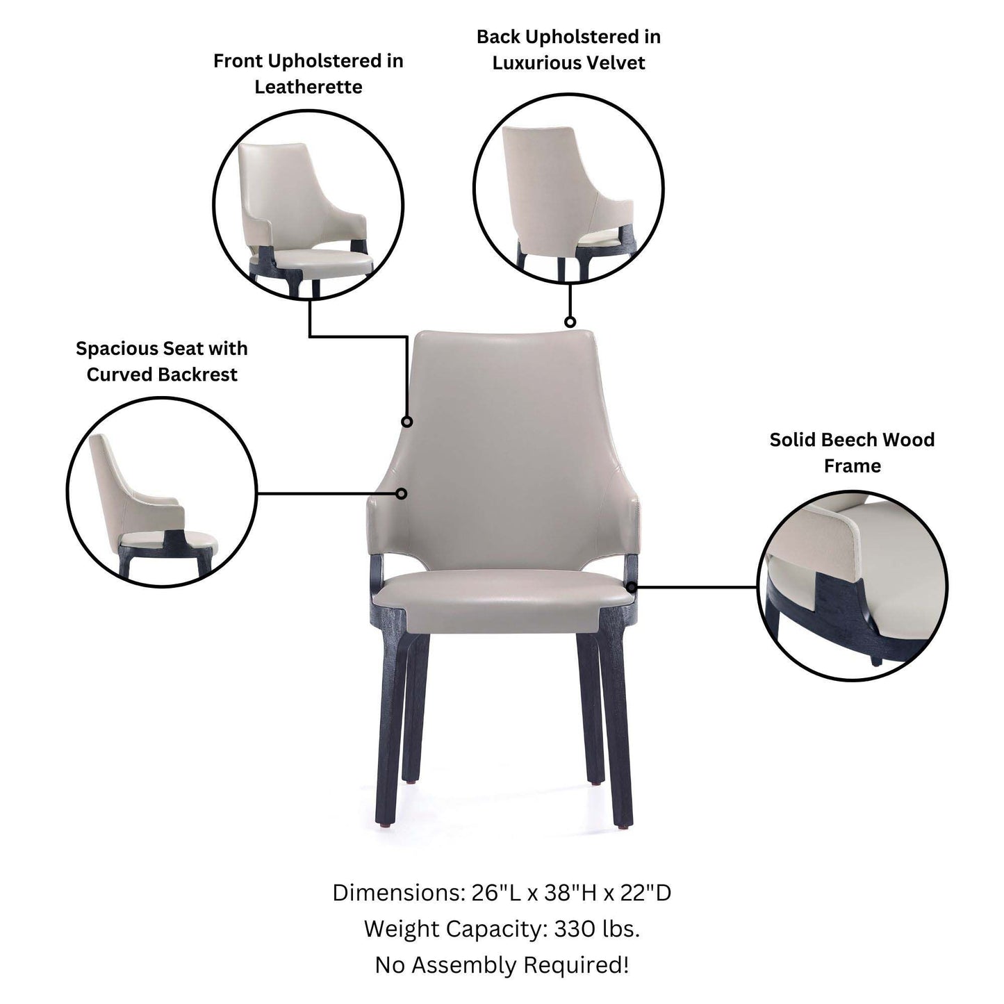 Manhattan Kara - Dining Arm Chair (Set of 2)