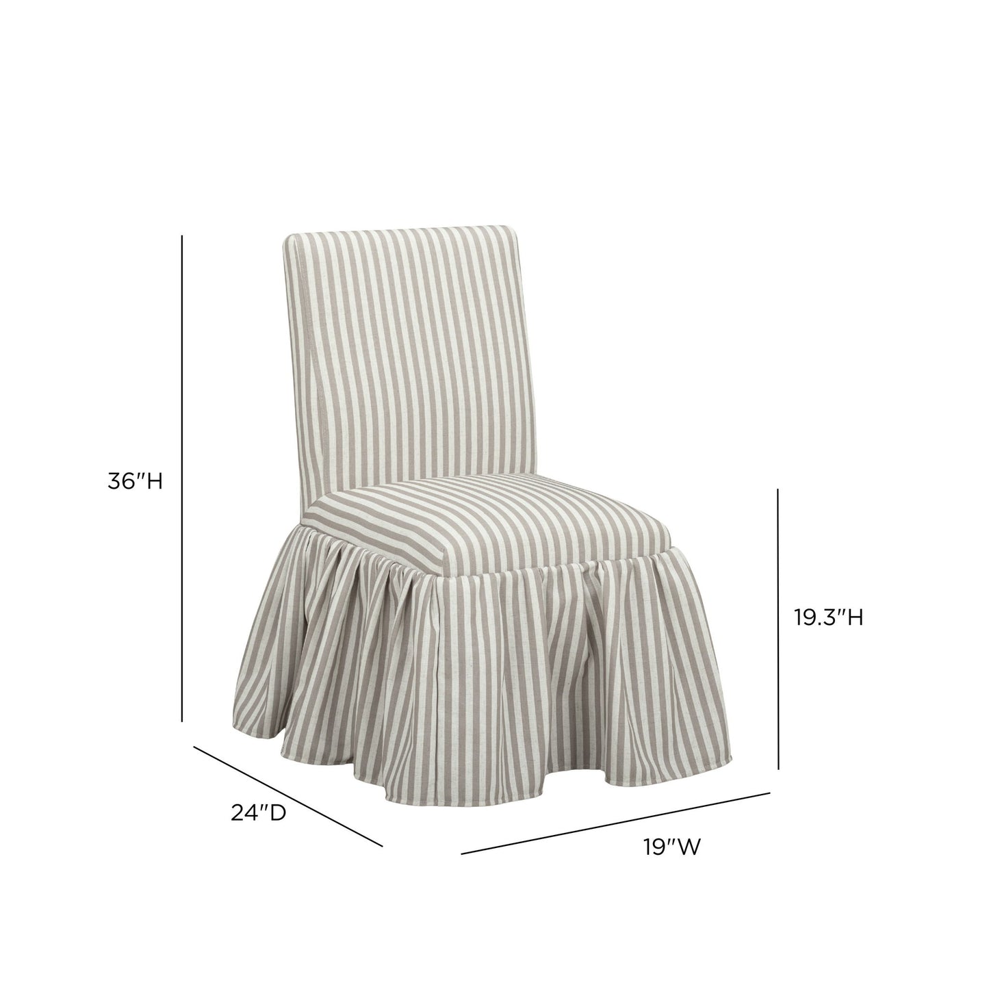 Gertrude - Striped Linen Dining Chair