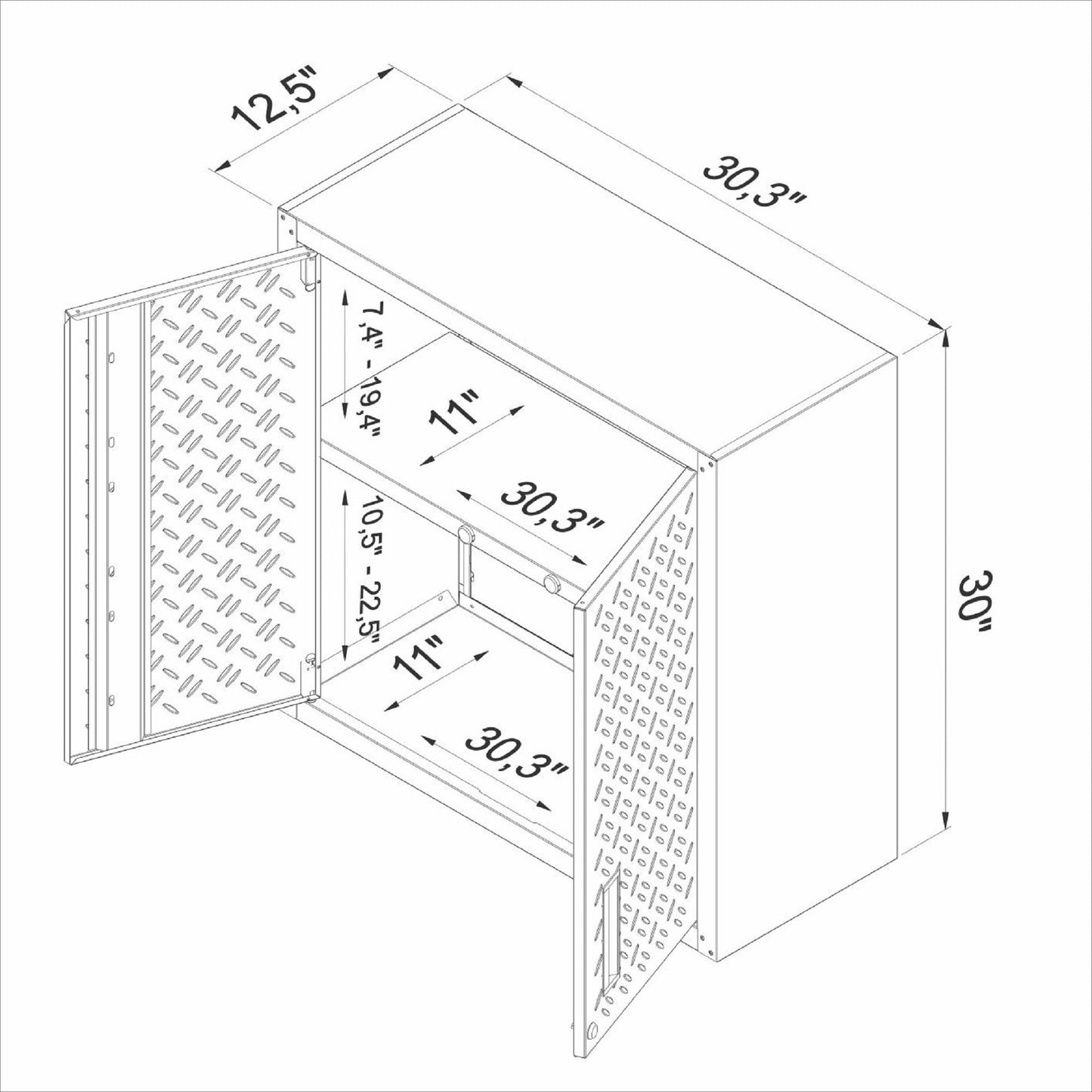 Manhattan Fortress - Floating Garage Cabinet