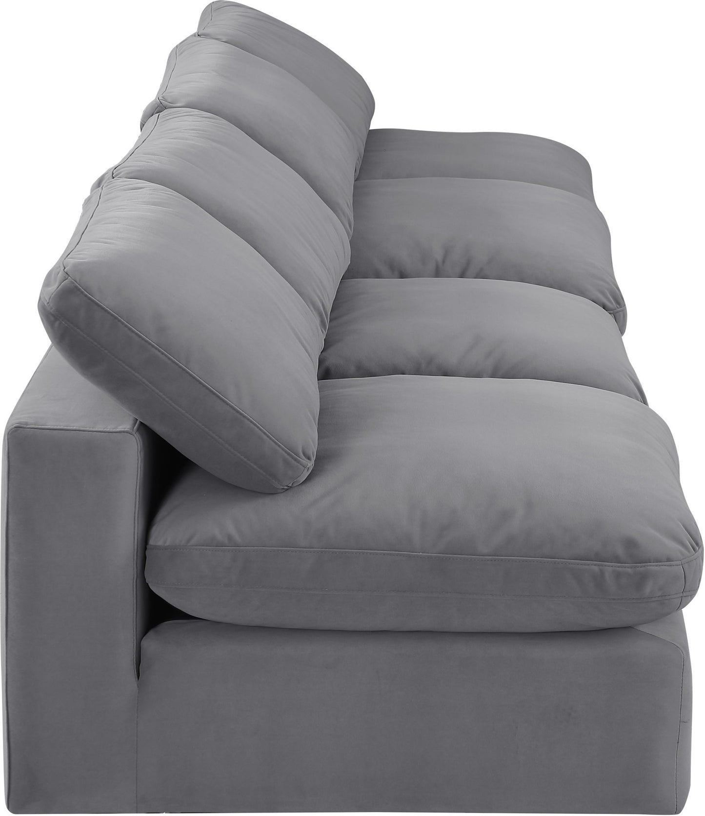 Comfy - Velvet Modular Armless Sofa 4 Seats