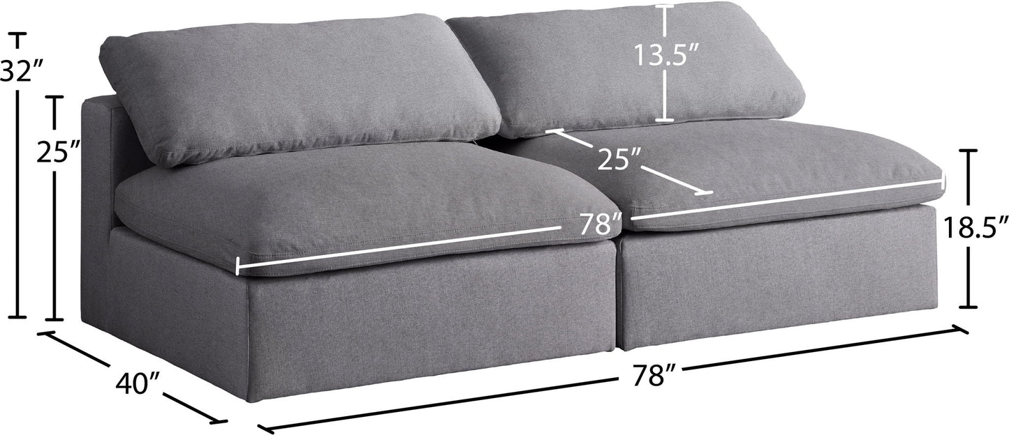 Serene - Modular Armless 2 Seat Sofa