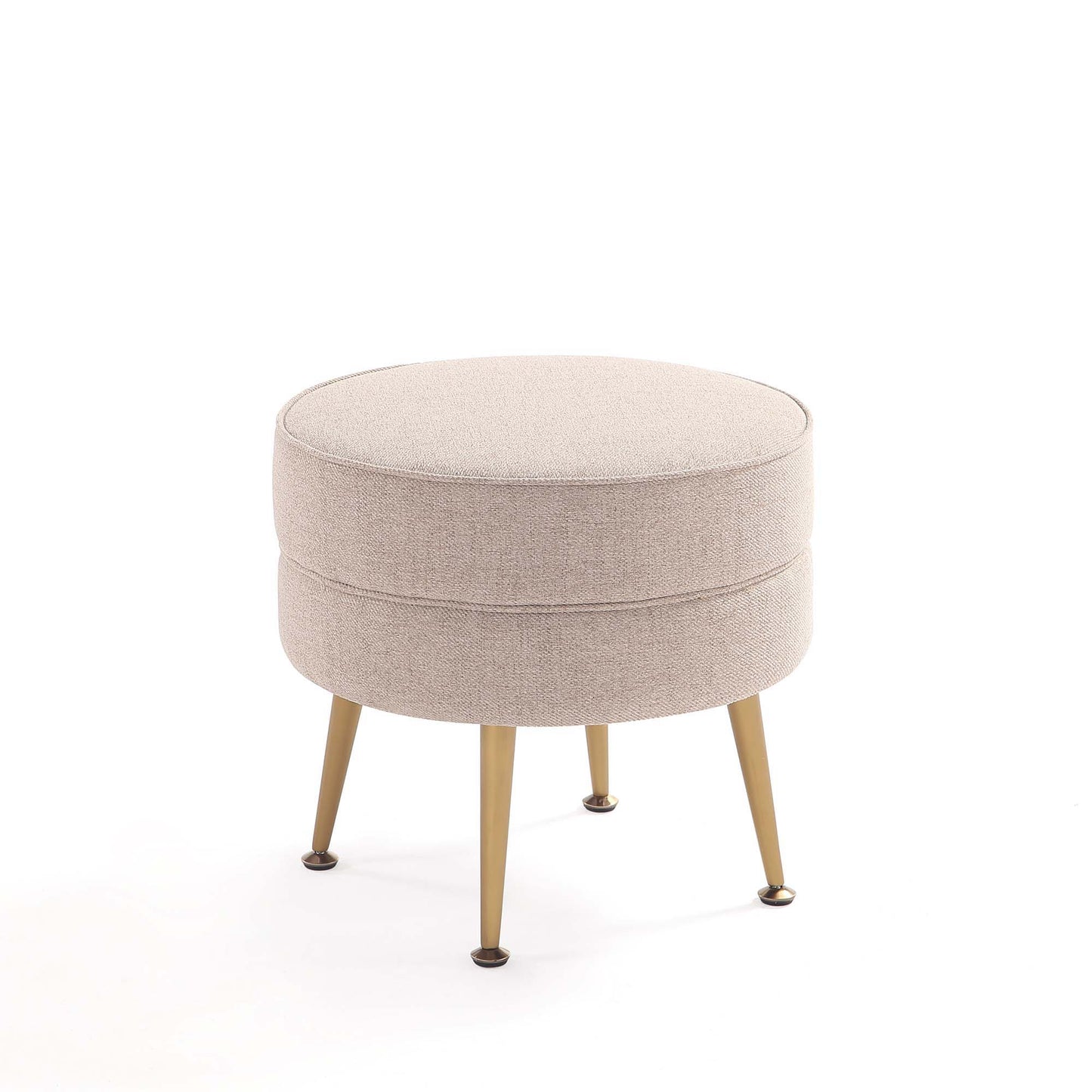 Manhattan Bailey - Accent Ottoman With Gold Chrome Legs