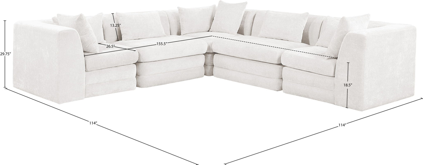 Stellar - 5 Piece Upholstered Modular Sectional