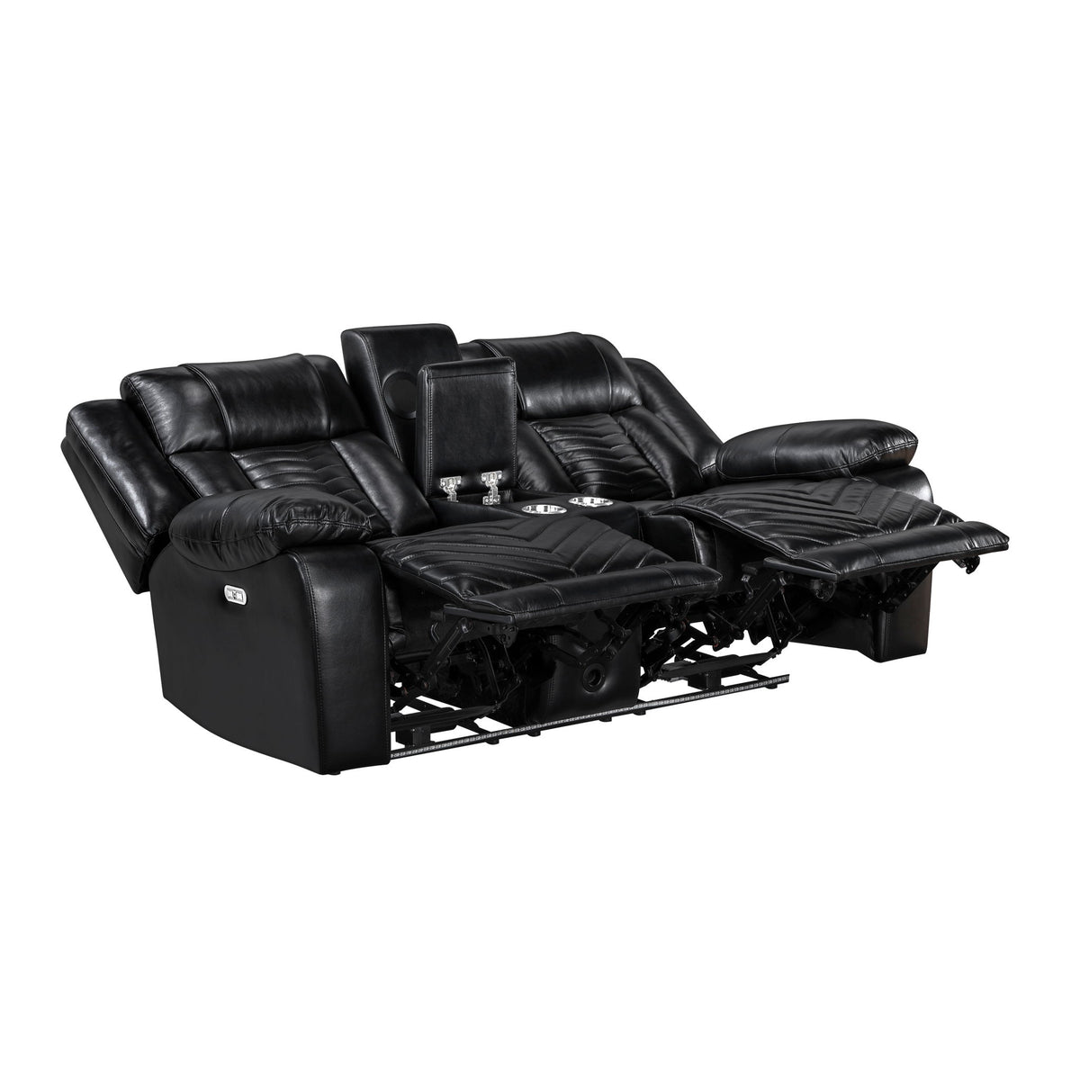 Glory Furniture - Sensa - Power Reclining Loveseat With Bluetooth Speaker And LED Belt