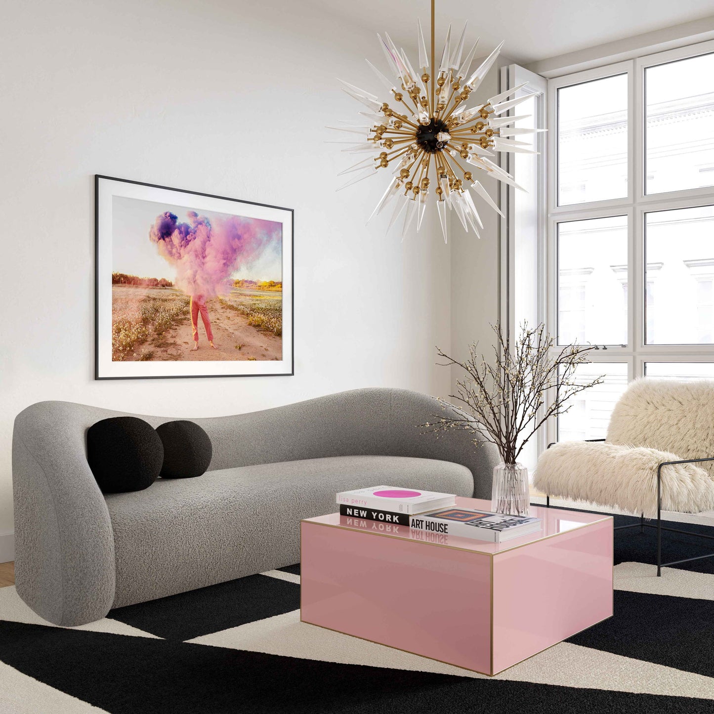 Leonie - Faux Shearling Sofa