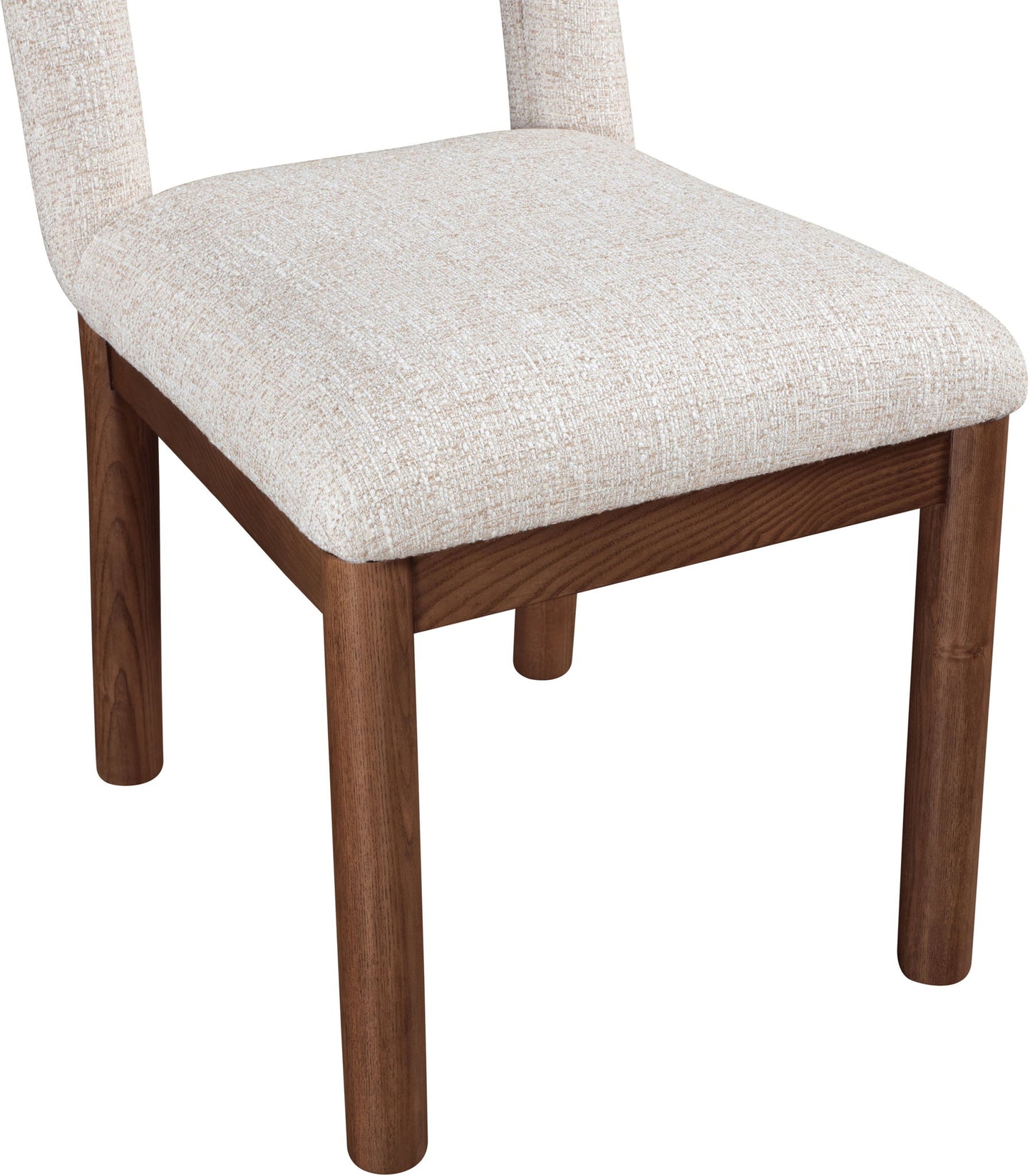 Conrad - Linen Dining Chair With Brown Legs