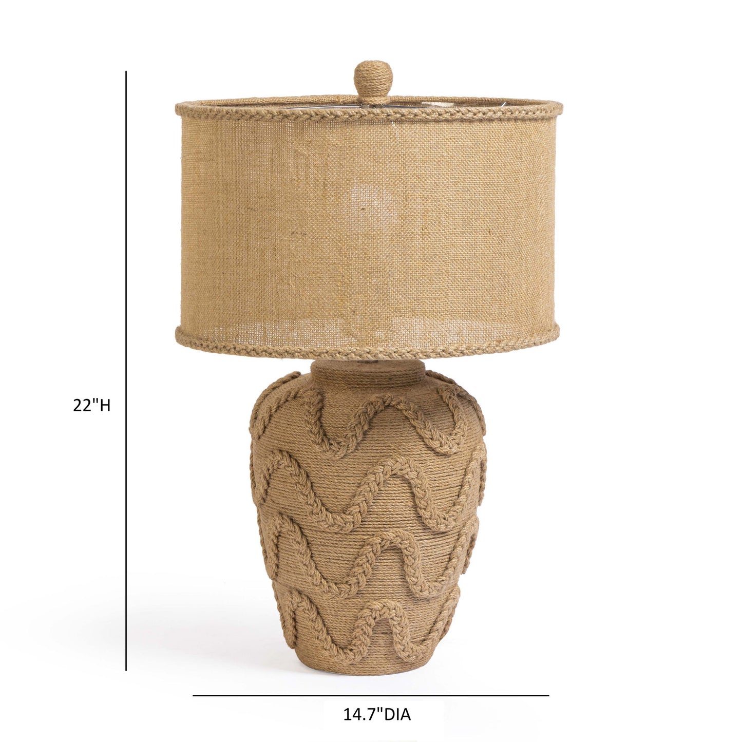Baha - Bamboo Jute Table Lamp - Natural
