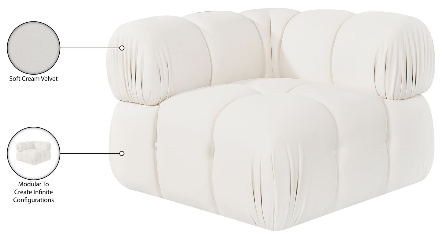 Orin - Velvet Performance Fabric Upholstered Modular Corner Chair