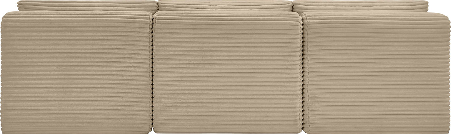 Shaggy - Fabric 3 Seat Modular Armless Sofa