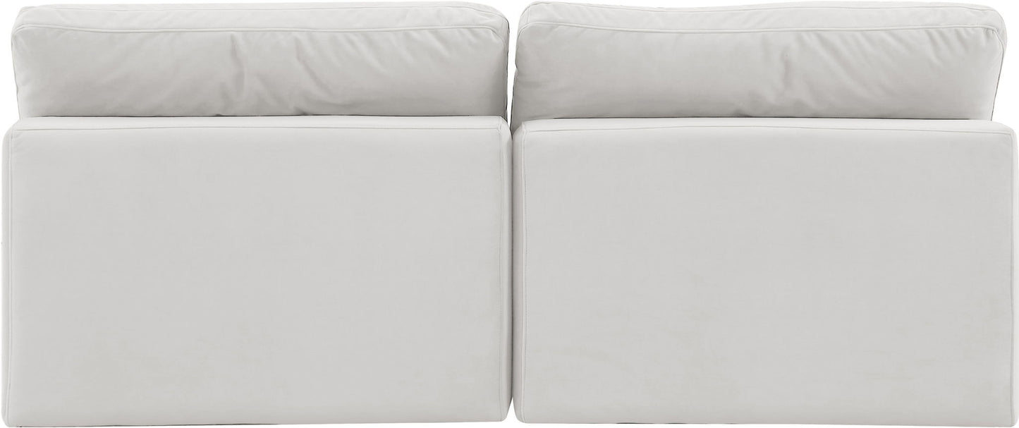 Comfy - Velvet Modular Armless Sofa 2 Seats