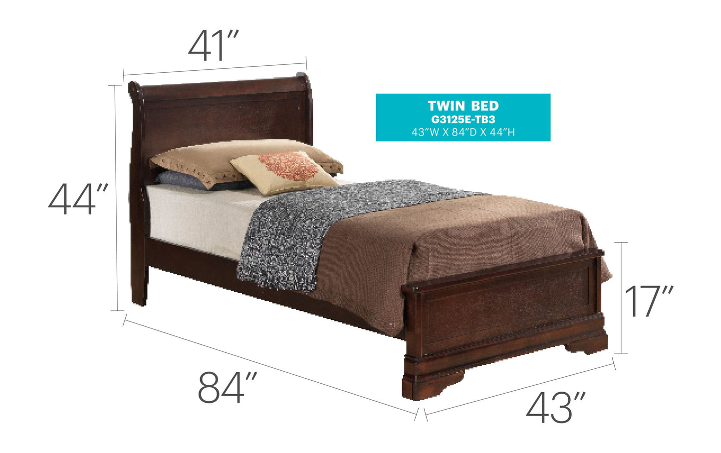 Glory Furniture - Louis Phillipe - Bed