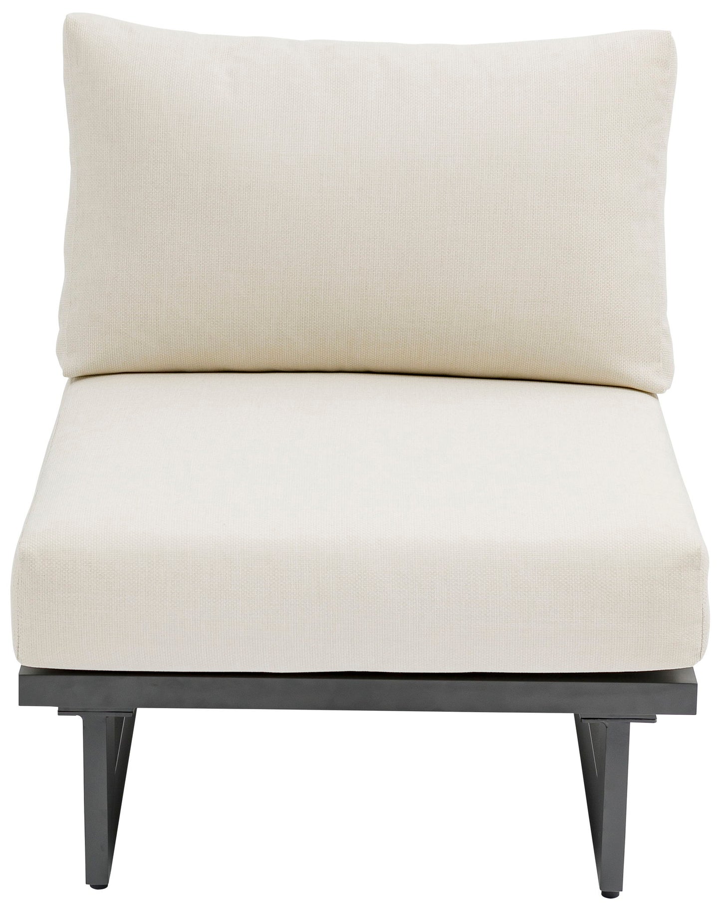 Maldives - Water Resistant Outdoor Patio Armless Chair With Gray Frame