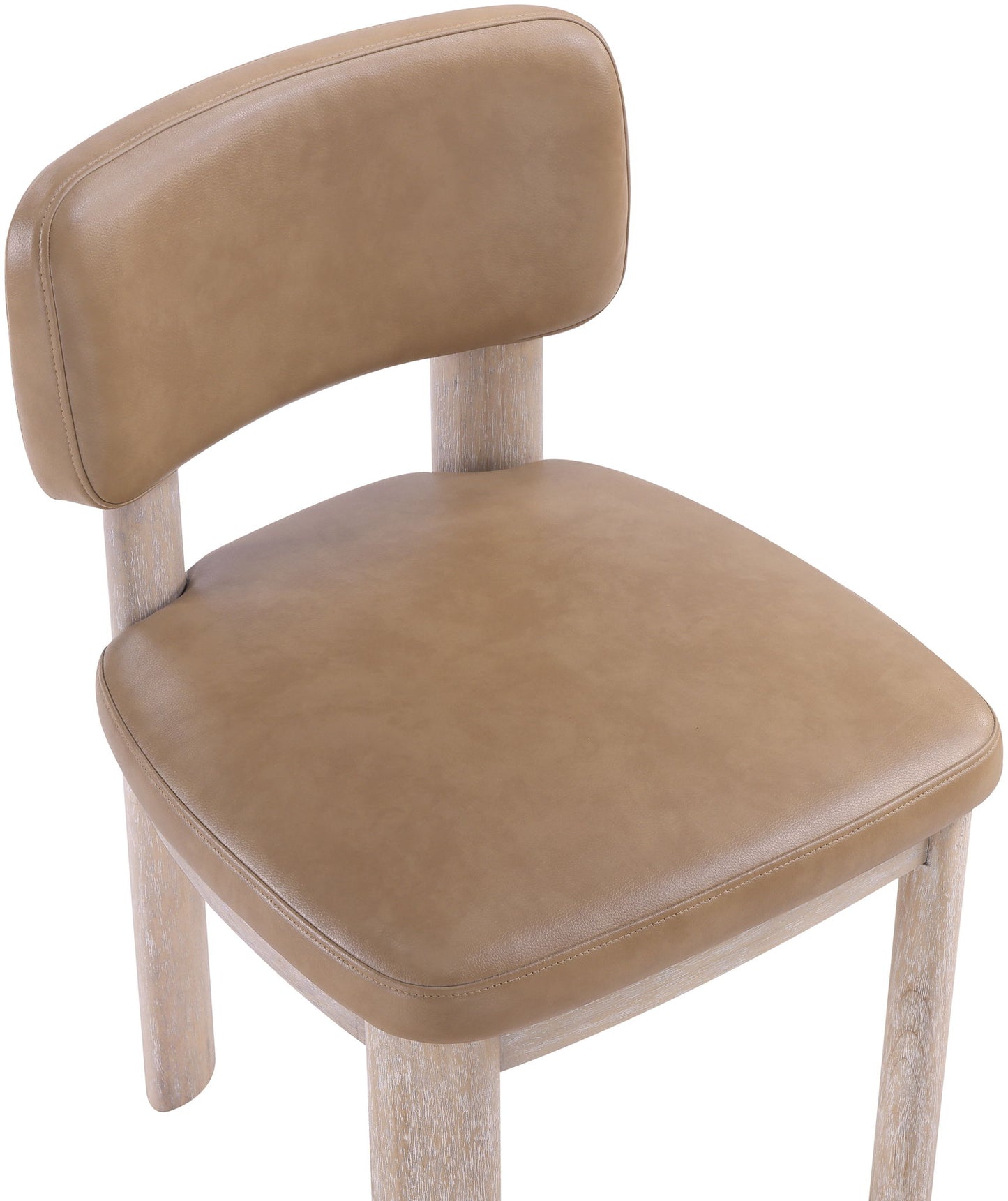 Paloma - Vegan Leather Upholstered Dining Chair (Set of 2) - Tan / Rich Natural