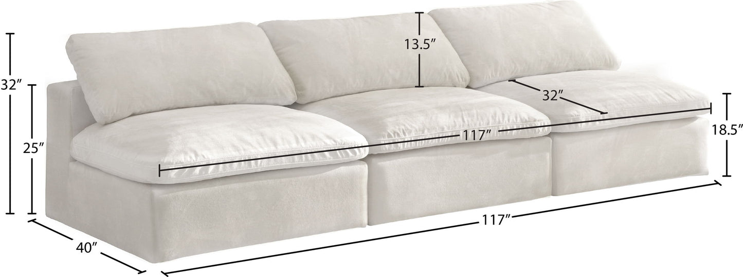 Cozy - Modular Armless 3 Seat Sofa