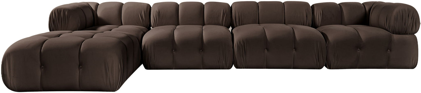 Orin - Fabric Velvet 5 Piece Modular Sectional