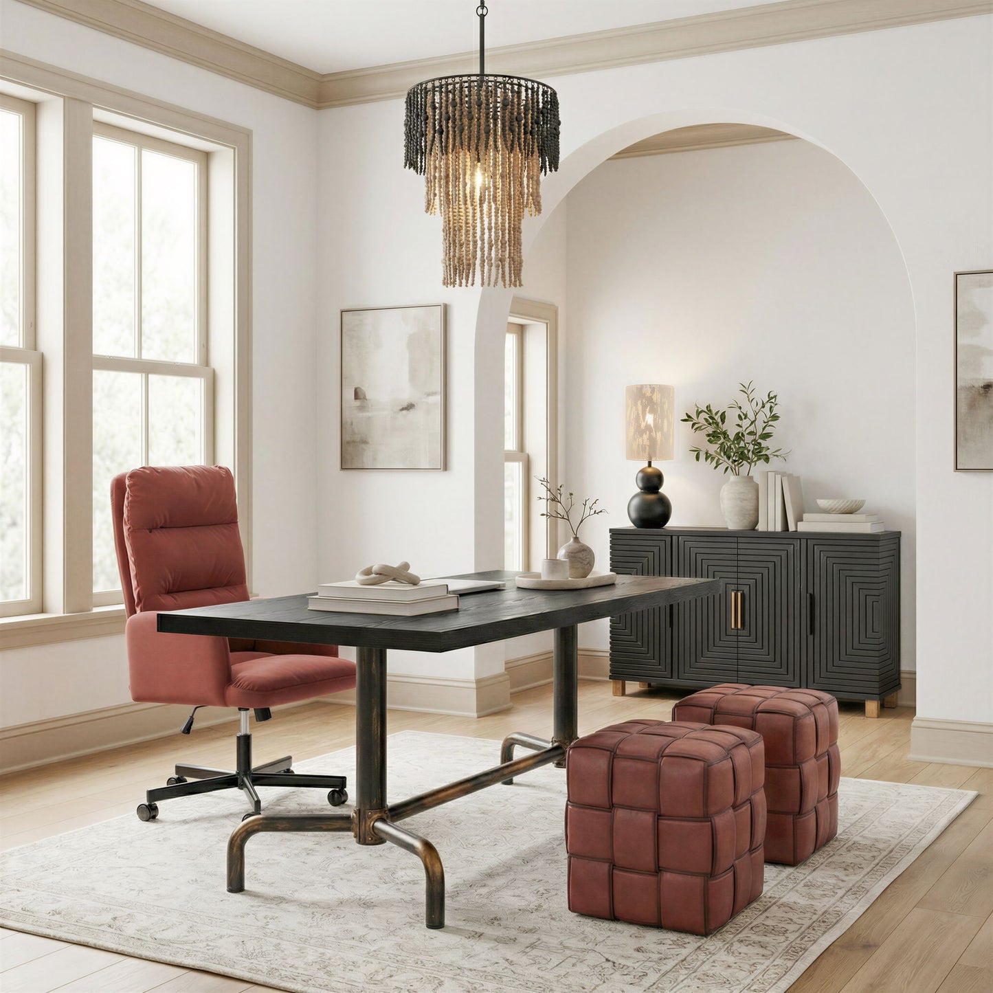 Zare - Ottoman - Brown