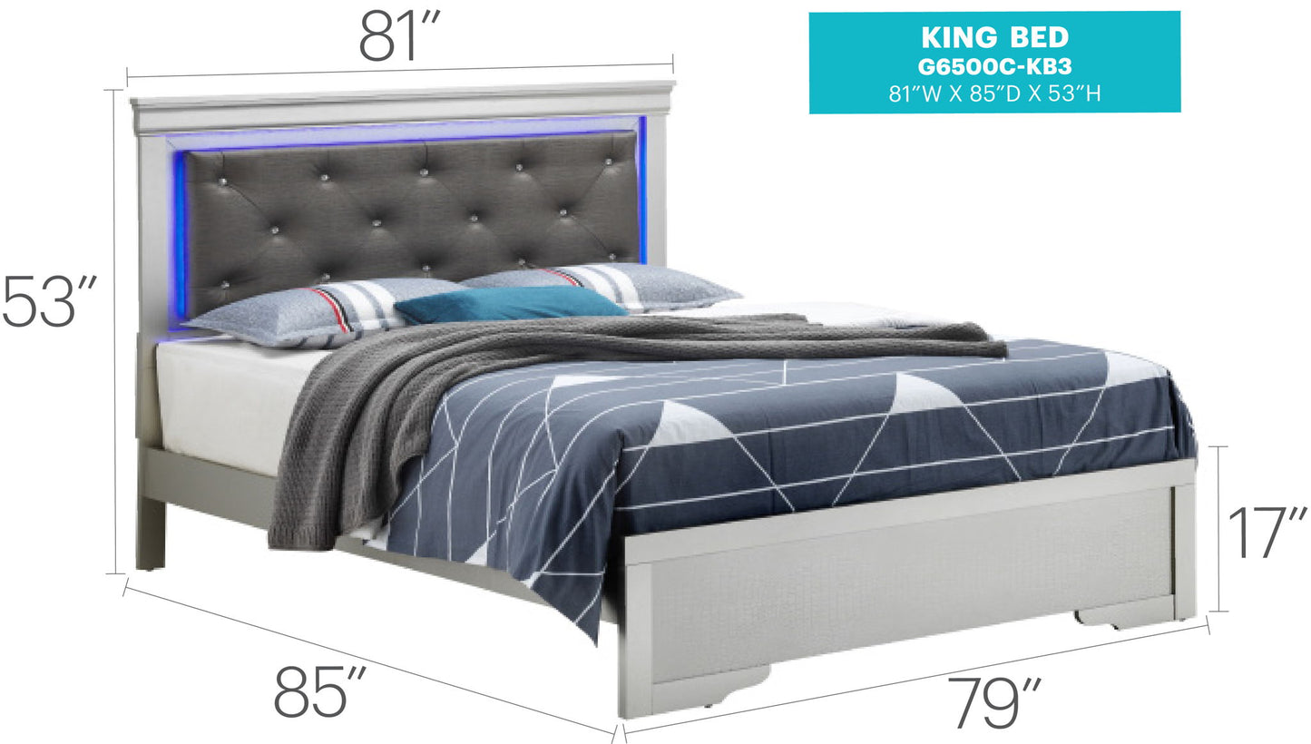 Glory Furniture - Lorana - Bed With LED