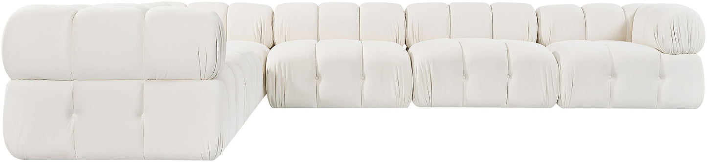 Orin - L-Shaped Velvet 6 Piece Modular Sectional