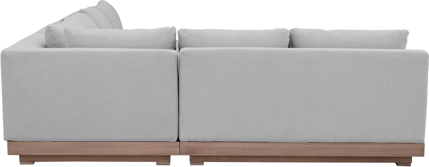Solace - Olefin Performance Fabric 3 Piece Outdoor Patio Modular Sectional (Sofa, Loveseat & Corner Chair)