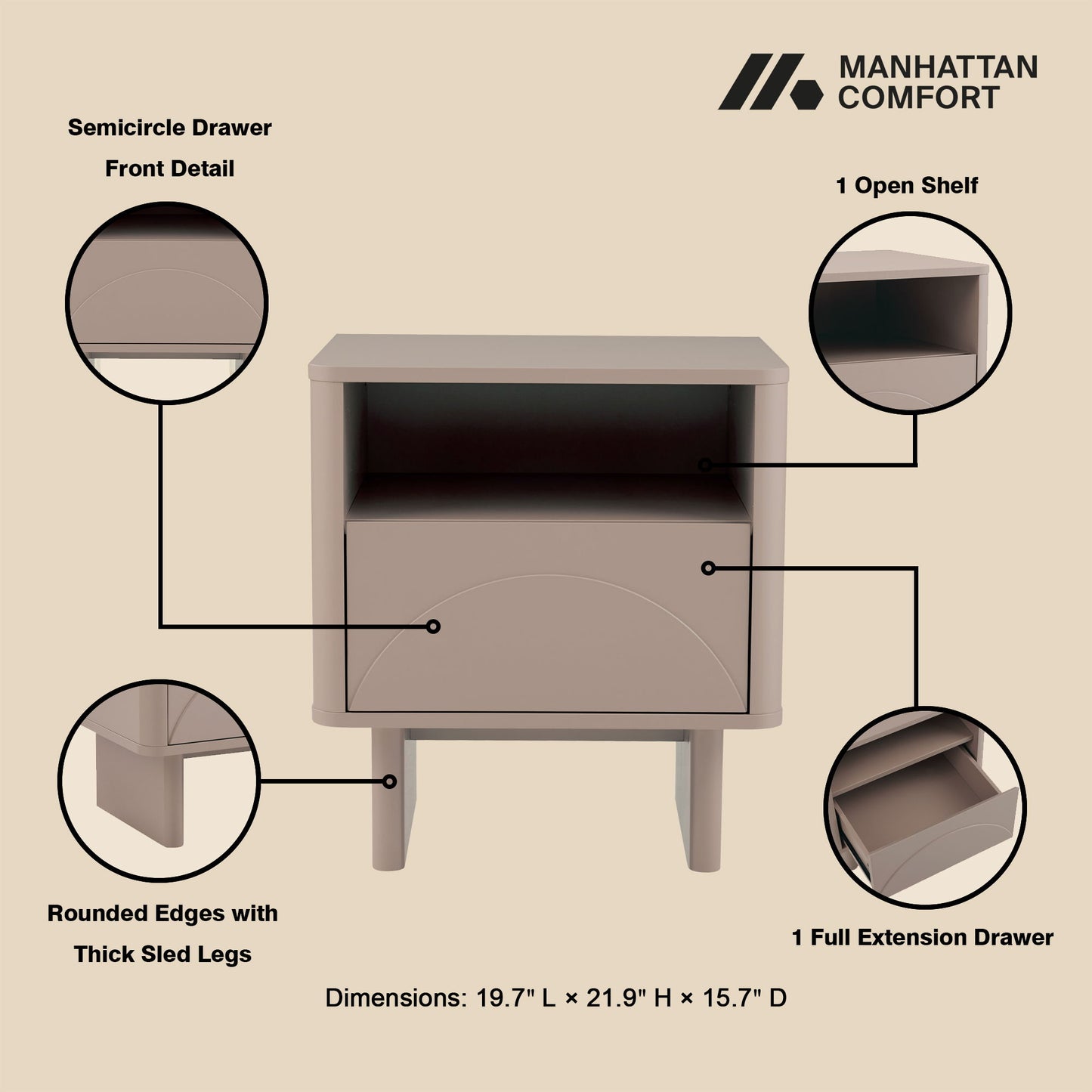 Manhattan Ella - Nightstand