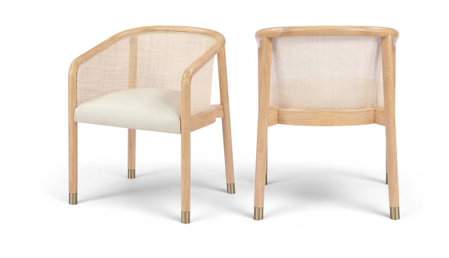 Sylvan - Vegan Leather Dining Chair (Set of 2) - Natural Frame